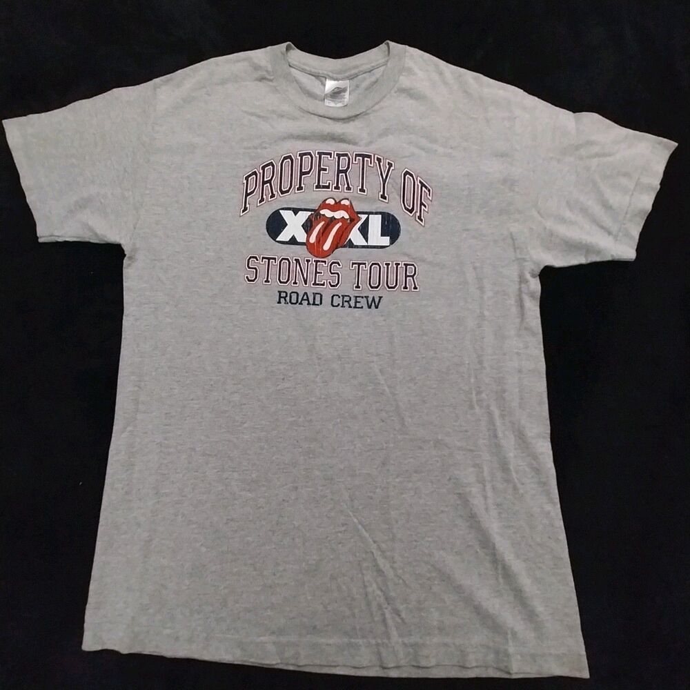 Vintage Rolling Stones T Shirt Large Gray (ROAD CREW) #B89